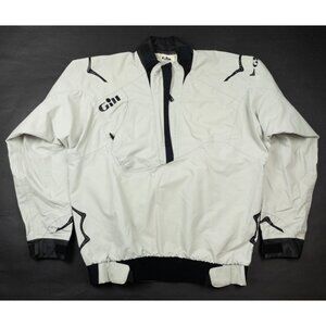 Gill Pro Top Waterproof Sailing Jacket Men's XL Gray Breathable Half Zip Nylon